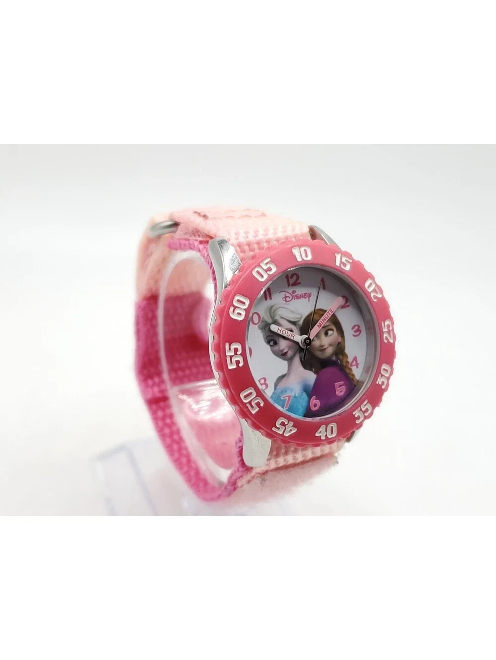 Disney Frozen Kids' Time Teacher Quartz Watch Nylon Strap- New Battery 30mm